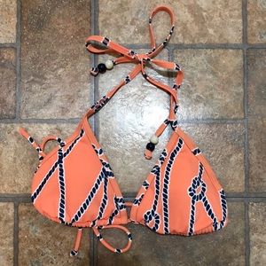 NWOT Black poppy swim top